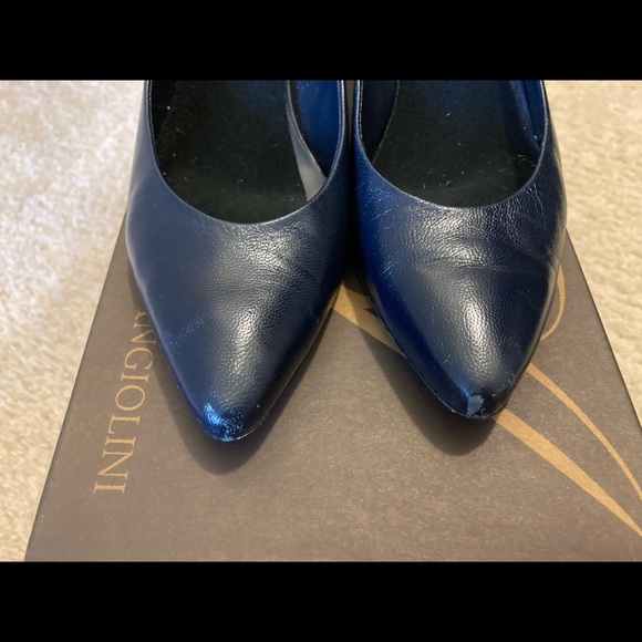 Enzo Angiolini Navy Classic Leather Pumps 6.5 - Picture 4 of 9